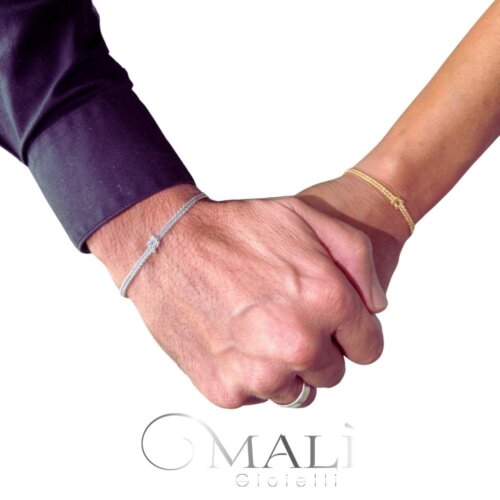 bracciale 2mm nodo d'amore  in arg 925%