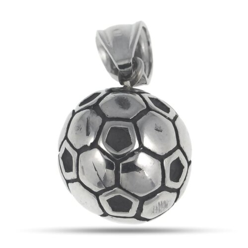 Collana pallone calcio 13mm in Argento 925
