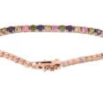 Tennis 3mm rose in arg 925% cm18
