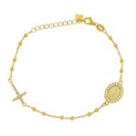 Bracciale rosario con zirconi IN ARG 925%