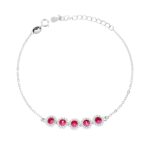 bracciale 5 pietre tonde zk in argento 925%