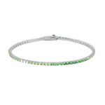 Bracciale tennis 18cm in arg 925%