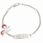 bracciale con targa baby in argento 925%