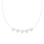 Collana forzatina con cuori in Argento 925