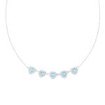 Collana forzatina con cuori in Argento 925