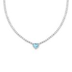 Collana tennis cuore zk in arg 925%