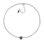 Collana tennis cuore zk in arg 925%