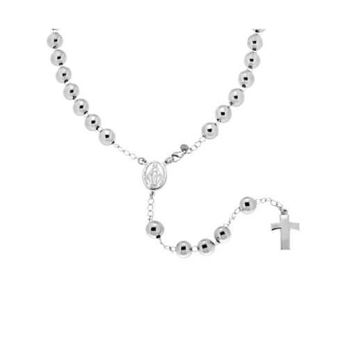 Collana rosario Y 6mm in arg 925%
