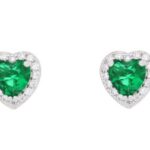 orecchino cuore pietra smoll in arg 925%