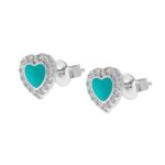 Orecchino Cuore zirconato tiffany