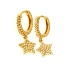 Orecchini Scattino stella in Argento 925 con zirconi