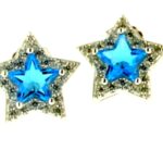 oreccchino pietra stella zk in argento 925%