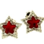 oreccchino pietra stella zk in argento 925%