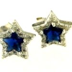 oreccchino pietra stella zk in argento 925%
