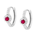 Cerchio scattino 12mm fiore zk in arg 925%