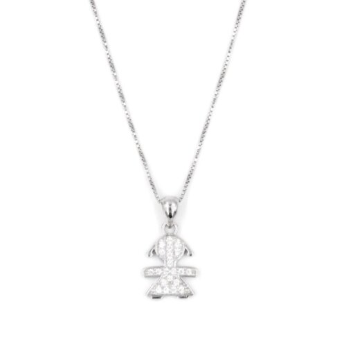 Collana bebe' bimba in Argento 925