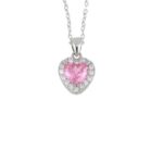 collana cuore pietra zk in arg 925%