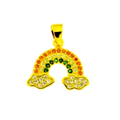 Pendente rainbow zk in argento 925%