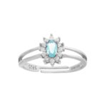 anello pietra piccolo in arg 925% regolabile