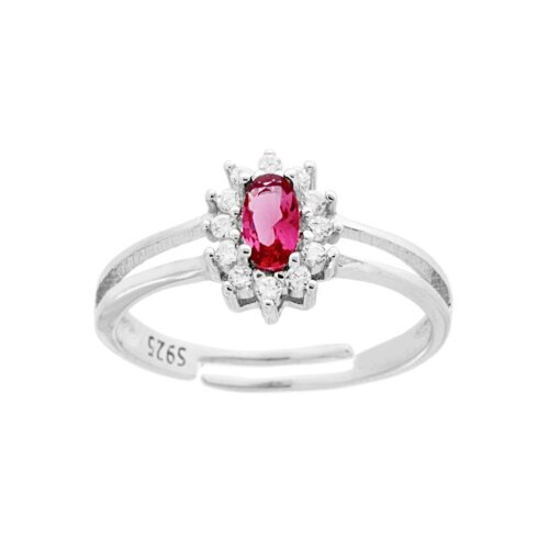 anello pietra piccolo in arg 925% regolabile