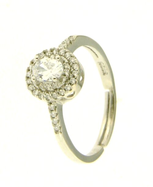 anello ovale zk in arg 925%