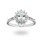 Anello Zircone ovale regolabile