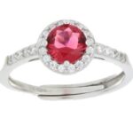 anello tondo zk in argento 925% regolabile