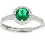 anello tondo zk in argento 925% regolabile