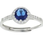 anello tondo zk in argento 925% regolabile