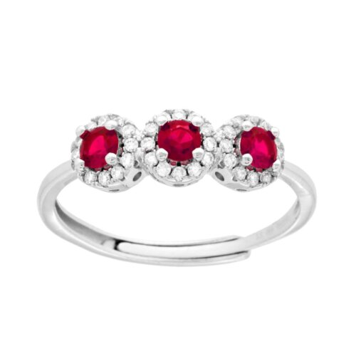 Anello trilogy in arg 925% regolabile
