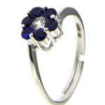 Anello fiore zk in arg 925% regolabile