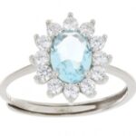 anello pietra  ovale kate con cornice zk arg925% regolabile