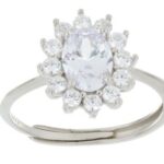 anello pietra  ovale kate con cornice zk arg925% regolabile