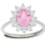 anello pietra  ovale kate con cornice zk arg925%