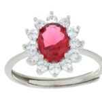 anello pietra  ovale kate con cornice zk arg925% regolabile