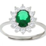 anello pietra  ovale kate con cornice zk arg925% regolabile