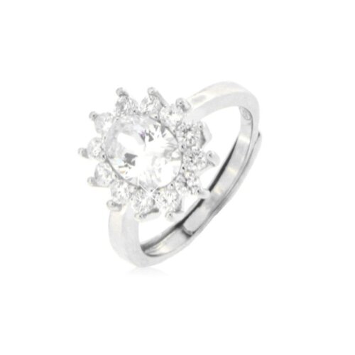 anello pietra  ovale con cornice zk arg925% regolabile