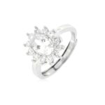 anello pietra  ovale con cornice zk arg925% regolabile