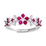 anello veretta fiori zk in arg 925%