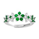 anello veretta fiori zk in arg 925%
