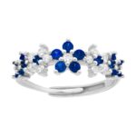 anello veretta fiori zk in arg 925%