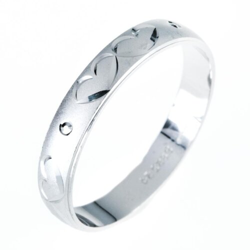 Anello fedina con cuori in Argento 925