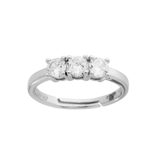 anello trilogy 4mm in arg 925% regolabile