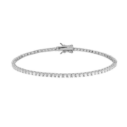 Tennis 2mm Moissanite 16,5cm in arg 925% 1,92 TC