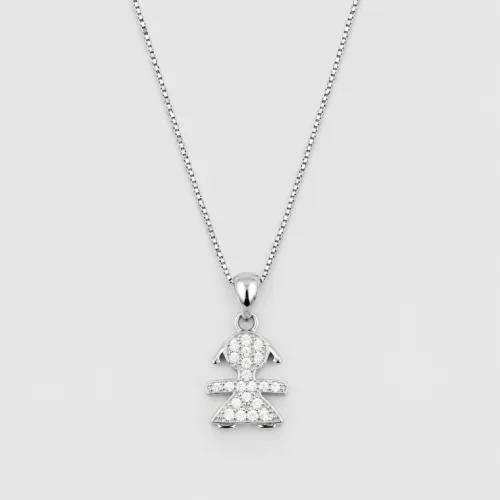 Collana bebè bimba in argento 925