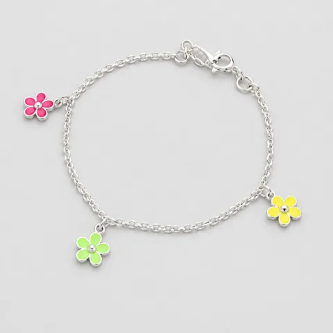 Bracciale fiore smalto in argento 925