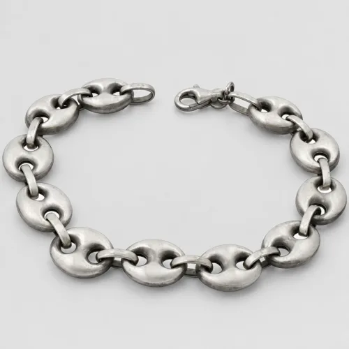 Bracciale uomo acciaio maglia marina