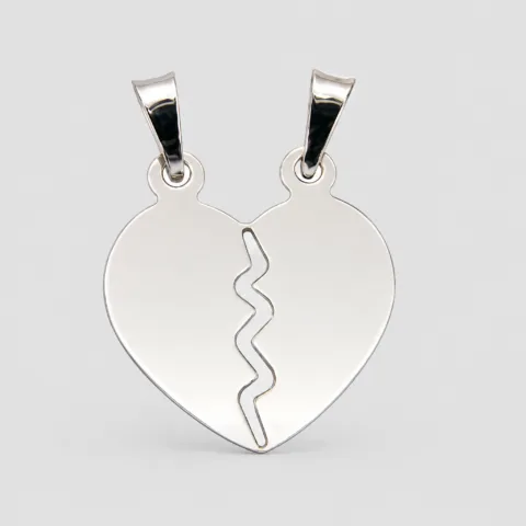 Cuore spezzato argento piccolo