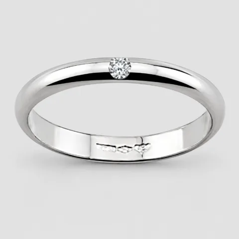 Anello Fedina con Zircone in argento 925