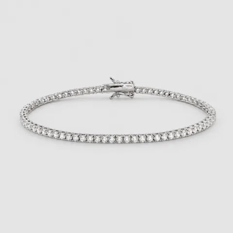 Tennis 2mm Moissanite18cm in arg 925% 2,1 TC